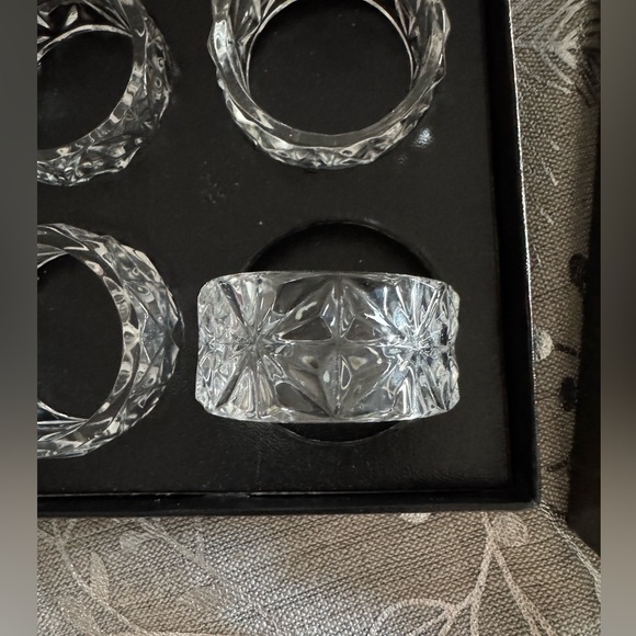 Fostoria Glass, vintage, set of 8, glass napkin rings. Vintage, original boxes - Picture 1 of 5